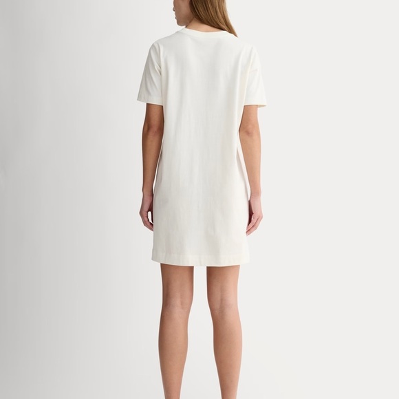Everlane The Organic Cotton Weekend Tee Dress Light Yellow Medium - Picture 10 of 11